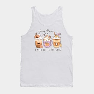 Halloween- Hocus Pocus I Need Coffee To Focus Tank Top